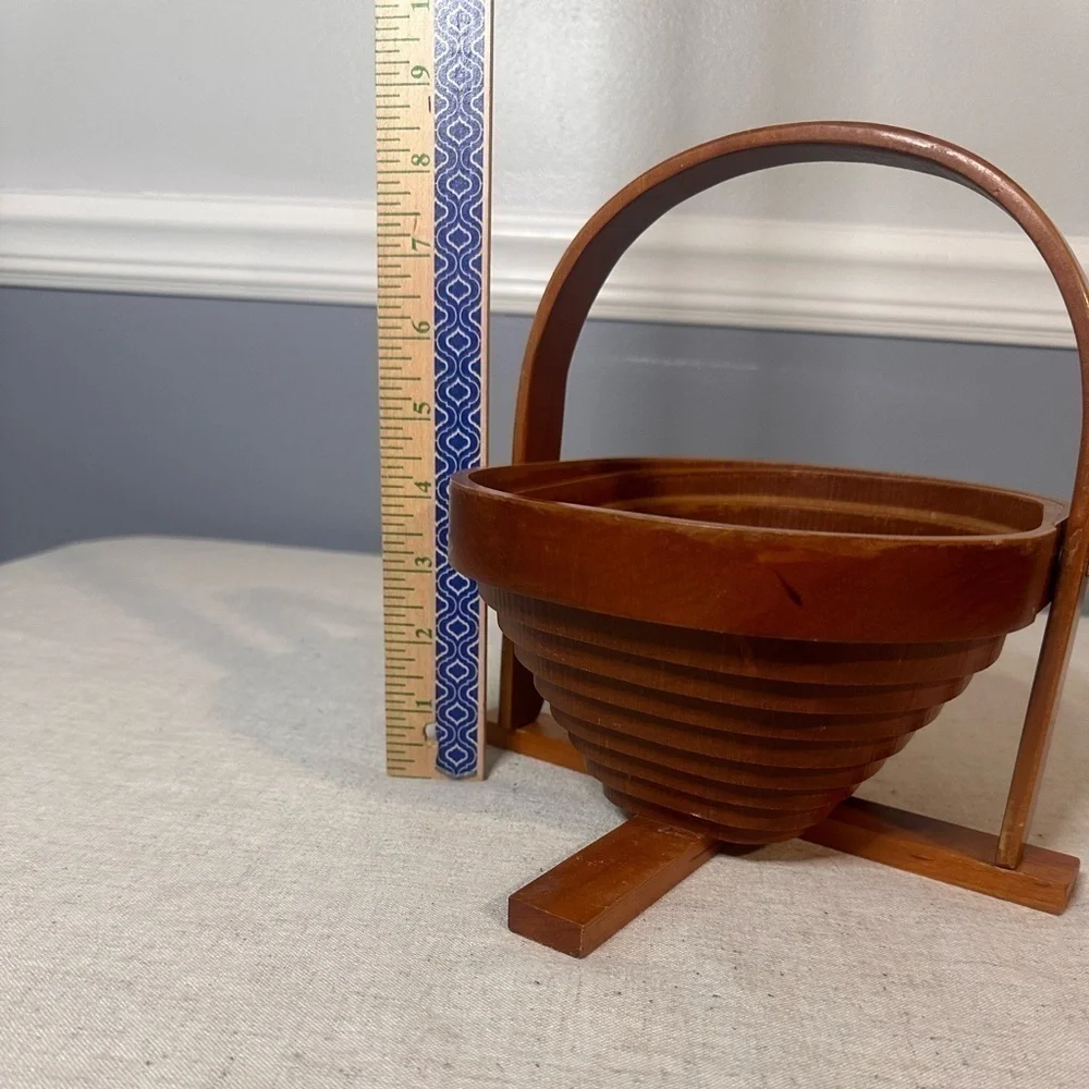 Vintage Wooden Collapsible Basket